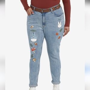 My Neighbor TOTORO Mom Jeans Light Blue Jeans Studio Ghibli Hot Topic